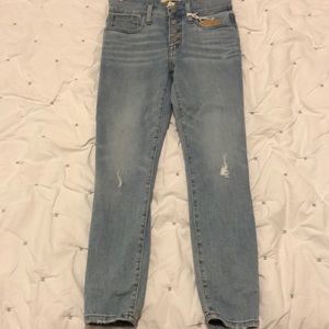 Madewell 9” high rise skinny crop jean